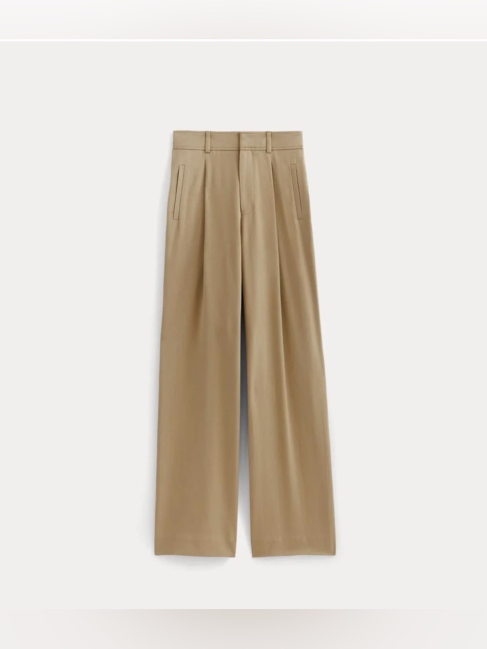 Everlane The Draper Pleated Pant in Buttersmooth Ash Brown Women's 12 Regular - Picture 2 of 8